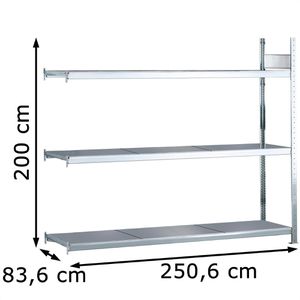 Produktbild für Anbauregal Schulte 15537, 3 Metallböden