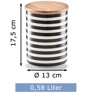 Produktbild für Vorratsdose Zeller Stripes 19823, aus Keramik
