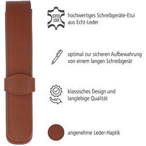 Produktbild für Stifteetui Online 41073 braun, für 1 Stift