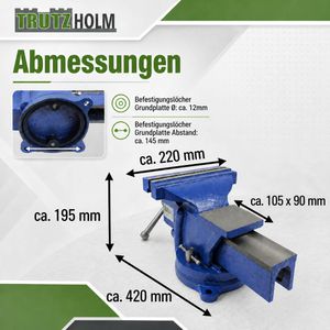 Produktbild für Schraubstock Trutzholm 65693, drehbar