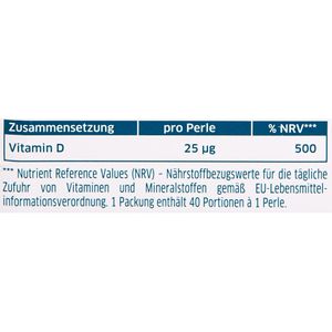 Produktbild für Vitamin-D Curafit 40 Perlen