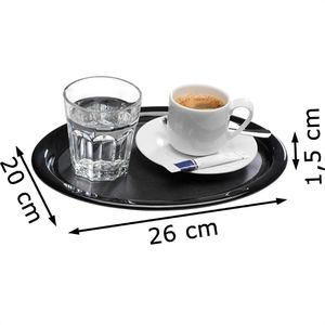 Produktbild für Serviertablett APS Kaffeehaus 84251, oval, 26x20cm