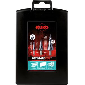 Produktbild für Stufenbohrer RUKO 101626ERO, ULTIMATECUT, HSSE-Co 5, Set