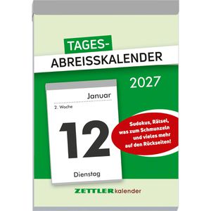Abreißkalender Zettler 313-0000 XXL, Jahr 2027