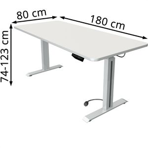Produktbild für Schreibtisch Kerkmann Move 1 Style, weiß / silber