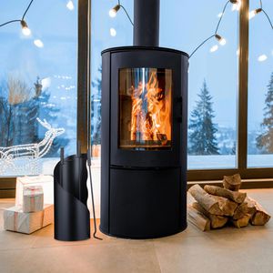 Produktbild für Kaminbesteck Relaxdays 10038755, aus Metall, schwarz, 4-teilig