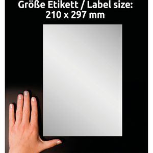 Produktbild für Typenschild-Etiketten Zweckform L6013-20, silber