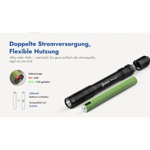 Produktbild für Taschenlampe Wuben PL01, LED, aufladbar