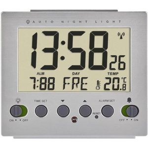 Produktbild für Wecker TFA 60.2561.55 silber, digital