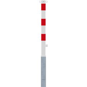 Produktbild für Absperrpfosten Schake 470FB/2, 2 Ösen, rot/weiß, aus Metall