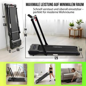 Produktbild für Walking-Pad Christopeit Walk Pro mit Handlauf &amp; Steigung