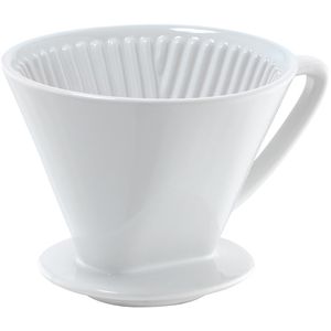 cilio Kaffeefilter 104943, Größe 4, Porzellan, weiß, Handfilter