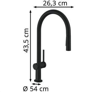 Produktbild für Küchenarmatur hansgrohe Talis M54, schwarz matt