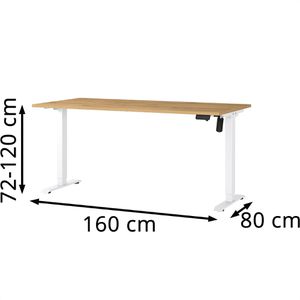 Produktbild für Schreibtisch Germania Profi 3.0, 8024-552, eiche / weiß