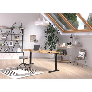 Produktbild für Schreibtisch Germania Mailand, 7912-593, eiche / schwarz