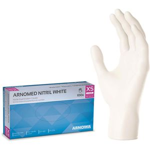 Einmalhandschuhe Arnomed Nitril White, weiß, 100 Stk
