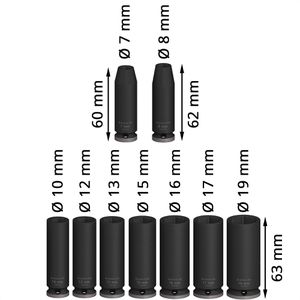 Produktbild für Steckschlüssel Bosch PRO Impact Socket, 9-teilig