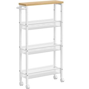 Nischenregal Vasagle LRC032W09, weiß, mit Rollen