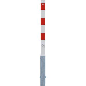 Produktbild für Absperrpfosten Schake 470FB/1, 1 Öse, rot/weiß, aus Metall
