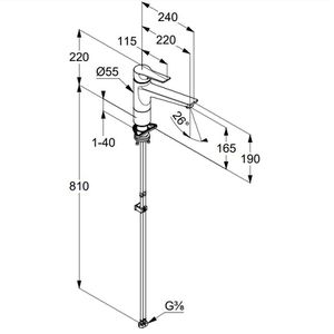 Produktbild für Küchenarmatur KLUDI MIX Bajonett 329040575, chrom
