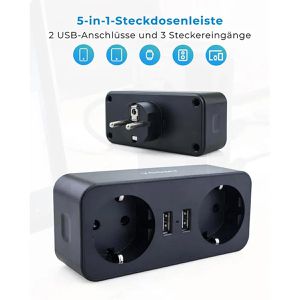 Produktbild für Steckdosenadapter Voomy Split X2, weiß