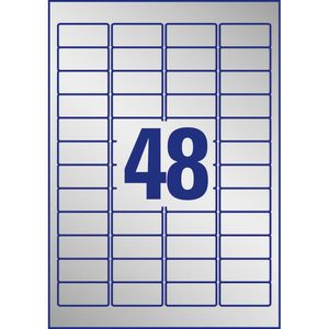 Produktbild für Typenschild-Etiketten Zweckform L6009-100, silber