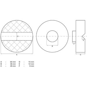 Produktbild für Gummiauflage BGS-technic 72108, für Wagenheber