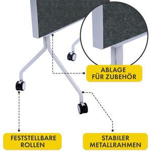 Produktbild für Moderationstafel Floordirekt GIANT, mit Rollen