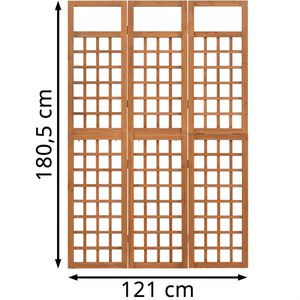 Produktbild für Paravent vidaXL Raumteiler Spalier innen, 3-teilig