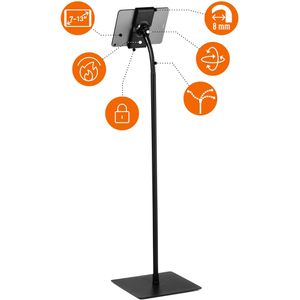 Produktbild für Tablet-Halterung Durable 894501 Tough Floor schwarz, für Boden