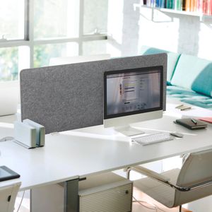 Produktbild für Tischtrennwand hJh-OFFICE 892001, grau