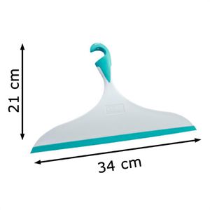 Produktbild für Duschabzieher Wenko XXL Loano, aus Kunststoff, weiß / blau