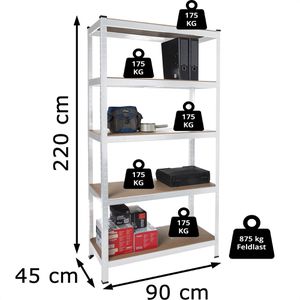 Produktbild für Schwerlastregal Karat 5 Holzböden