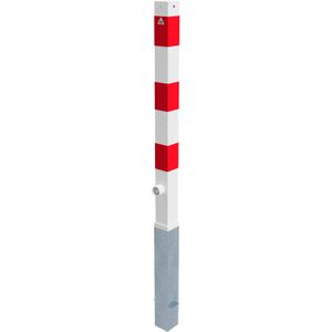 Produktbild für Absperrpfosten Schake 470FB, rot/weiß, aus Metall