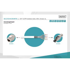 Produktbild für Netzwerkkabel Digitus DK-1743-VH-305-MF-W, weiß
