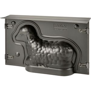 Zenker Backform Lamm Mini, Osterbackform, aus Stahl, 23,5 x 6 x 15 cm, schwarz, antihaftbeschichtet, Motivbackform