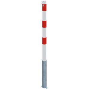 Produktbild für Absperrpfosten Schake 460HB/1, 1 Öse, rot/weiß, aus Metall