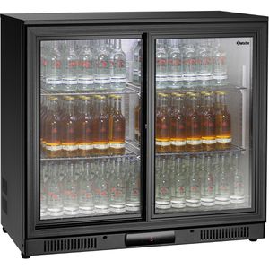 Produktbild für Getränkekühlschrank Bartscher 700122 mit Glastür, abschließbar