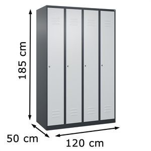 Produktbild für Spind CP-Möbel Classic PLUS, lichtgrau