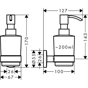 Produktbild für Seifenspender hansgrohe Logis Universal, 41714000