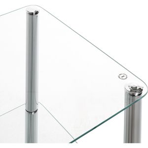 Produktbild für Badregal Haku-Möbel 90239, aus Glas / Edelstahl, verchromt