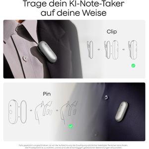 Produktbild für Diktiergerät Plaud NotePin S Silver