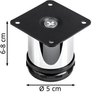Produktbild für Möbelfuß SO-TECH JIMMY, 118145, chrom, Metall
