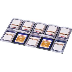 Hama Speicherkarten-Box 95985, für 10 Speicherkarten, schwarz / transparent