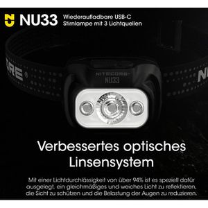 Produktbild für Stirnlampe Nitecore NU33 LED, wiederaufladbar