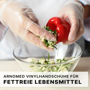 Produktbild für Einmalhandschuhe Arnomed Vinyl, transparent, 100 Stk