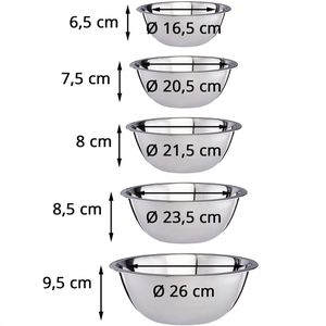 Produktbild für Schüssel Relaxdays 10024739, Set, 5-teilig