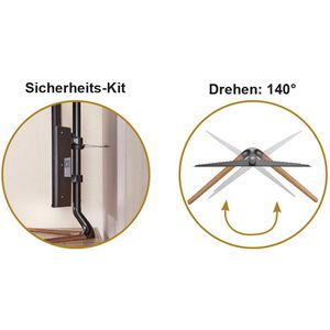 Produktbild für TV-Ständer myWall HT29WL, Buche hell/weiß, Metall &amp; Holz