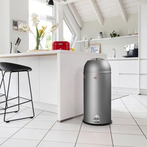 Produktbild für Mülleimer Wesco Kickmaster Maxi, neusilber