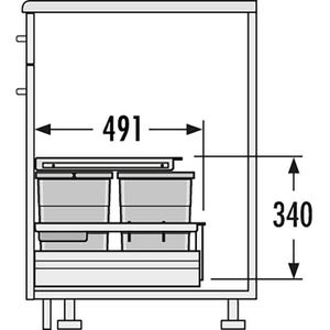 Produktbild für Einbaumülleimer Hailo AS Separato K 500, 3620511